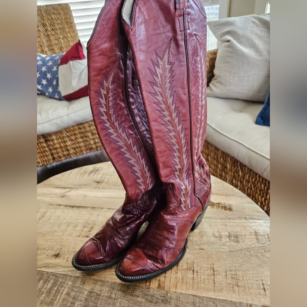 Women's larry mahan eel skin boots